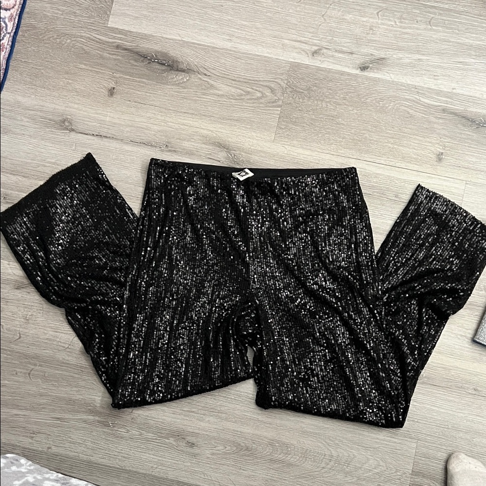 Anne Klein Black Sequin pants